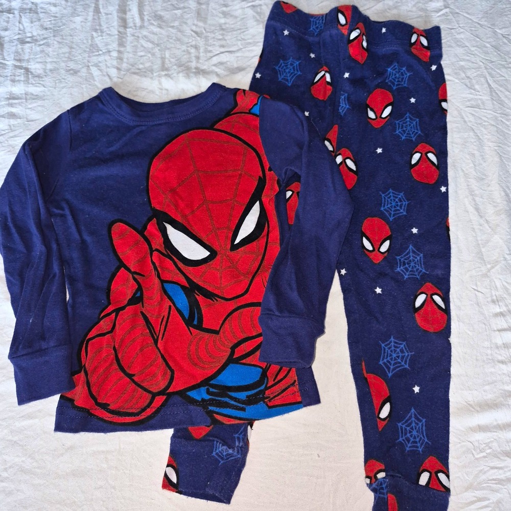 Marvel Spider-Man Boys 2-Piece Pajama Set 3T Cotton Snug Fit Long Sleeve